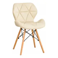 AMERICAN GENERICS - Silla De Comedor Estilo Eames Acolchada Con Patas De Madera