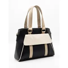 EVEGONZ - BOLSO CARTERA DE MUJER EN CUERO BEIGE ROMA