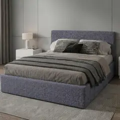 RTA DESIGN - Cama Mecy Lift 120, Gris Oscuro, con Almacenamiento Hidráulico Tapizada