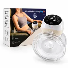 BABY ON - Extractor Leche Eléctrico Digital Wearable Manos Libres Pantalla LED —