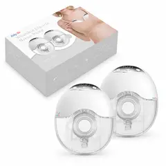BABY ON - Extractor De Leche DOBLE Eléctrico Y Digital WEARABLE Manos Libres — PANTALLA LED
