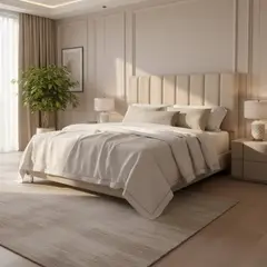 KAIU HOME - Combo Zoe Beige Queen 160X190 Cm Colchon + Base Cama + Cabecero