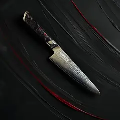 EMBER - Cuchillo Honesuki Esparta - Acero S35VN Damasco