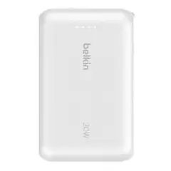 BELKIN - Power Bank 10K (10000 mAh) 20W + Cable USB-C Integrado Blanco