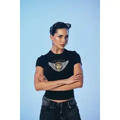 CLEMONT - CAMISETA MUJER NODO NEGRO