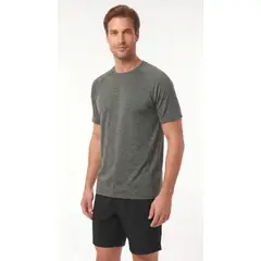 BELIFE - Camiseta deportiva gris raglán para hombre