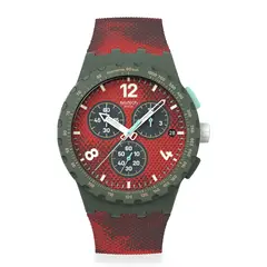SWATCH - Relojes Unisex Crimson Foliage. Reloj Silicona Rojo SUSG410