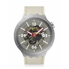 SWATCH - Relojes Unisex Confident Moment. Reloj Silicona Beige SB07S125