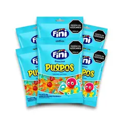FINI - Dulces Gomas Pulpos Lisos 6und X80g