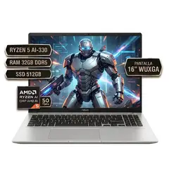 ASUS - M1607KA-MB144 RYZEN 5 AI-330 CHIP AMD I A HASTA 50 TOPS, RAM 32GB DDR5, 512GB SSD PANTALLA 16"