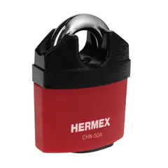HERMEX - Candado Alta Seguridad 50mm Exterior Llave De Disco