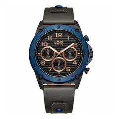 LOIX - Reloj Para Hombre Elegante Clasico LA2122 Con Correa De Cuero Negro