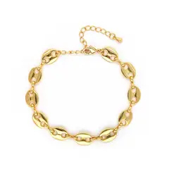 STAINLESS STEEL - Pulsera De Eslabones Cafe Para Mujer En Acero Inoxidable + Caja