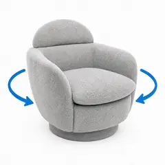 MUEBLES FIOTTI - Sofa giratorio redondo Karim Gris