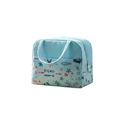 IKSA - Bolso Lonchera Con Aislamiento Térmico 20 X 22 Cm Color Azul Diseño Marino