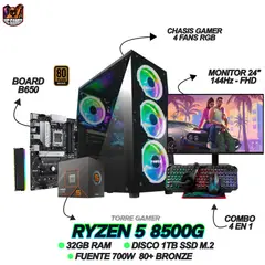 AMD - PC GAMING READY - RYZEN 5 8500G - 32GB RAM - 1TB SSD - MONITOR 24 144Hz + WINDOWS 11