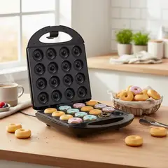 SOKANY - Máquina Donera X16 Eléctrica para 16 Mini Donas Antiadherente