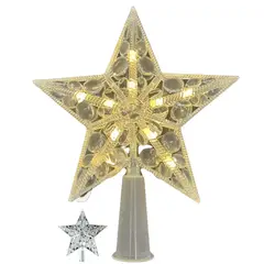 IKSA - Adorno Estrella Led Para Punta De Árbol 18 X 18 Cm Color Blanco Transparente