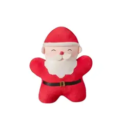 IKSA - Cojín Decorativo De Navidad En Peluche Suave Diseño Papá Noel Color Rojo