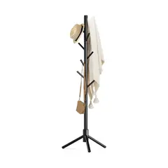GENERICO - Perchero De Pie De Diseño Minimalista Alto 175 Cm En Metal Color Negro