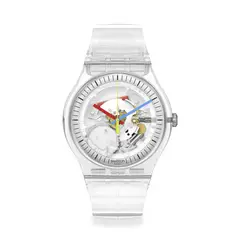 SWATCH - Relojes Unisex Clearly New Gent. Reloj Polímero Transparente SO29K100-S06