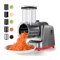 GENERICO - Rallador Cortador De Vegetales Multifuncional Electrico 5 en 1 500W