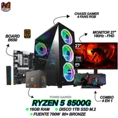 AMD - PC GAMING READY - RYZEN 5 8500G - 16GB RAM - 1TB SSD - MONITOR 27 180Hz + WINDOWS 11