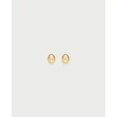 LUNAMAR - Aretes Mini Eslabón Oro