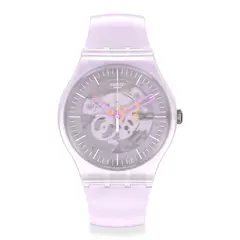 SWATCH - Relojes Unisex Pink Mist. Reloj Silicona Rosa SUOK155