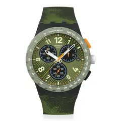 SWATCH - Relojes Unisex Midday Camo. Reloj Silicona Verde SUSB423