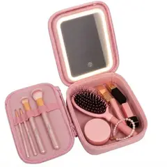 ZHOPI CO - Estuche De Maquillaje Con Espejo Neceser Luz Led