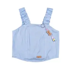 BIGBOYS - Blusa Tiras Luna Azul Claro Niña