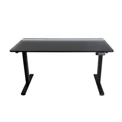 ERTEK - Escritorio Elevable Eléctrico Negro Con Luz Led 140X70
