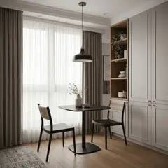 ENTRE NOS HOME - Juego de Comedor Venecia Negro x2 - Sillas con Tejido Sintético y Mesa Cuadrada Sunset 60x60 cm
