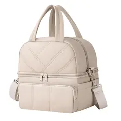 GENERICO - Lonchera Morral Termica Con Multiples Compartimientos Beige