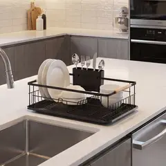 RTA DESIGN - Escurridor de Platos Nova, Negro, Metálico