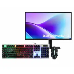 SAMSUNG - MONITOR ESSENTIAL S3 S32GF - 24” FHD IPS 120HZ - GAME MODE - EYE SAVER MODE - COMBO 2 EN 1