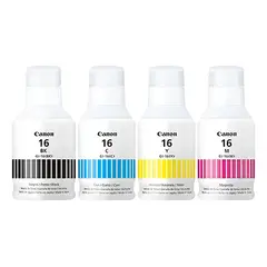CANON - Kit de Tintas GI-16 Originales para MAXIFY GX3010 / GX4010 / GX5010 / GX6010 / GX7010