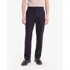 SEVEN SEVEN - Pantalón Piqué Recto Para Hombre Negro