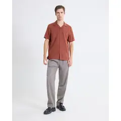 SEVEN SEVEN - Pantalón Sastre De Doble Pinza Para Hombre Taupe