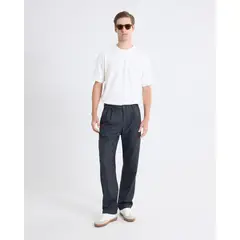 SEVEN SEVEN - Pantalón Sastre De Doble Pinza Para Hombre Negro