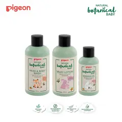 PIGEON - Kit baño y crema bebé noche Natural Botanical Baby