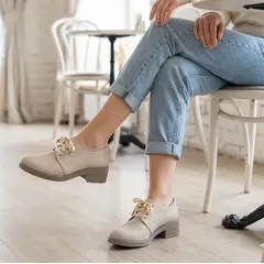 CALZADO TRIUNFO - Zapato Oxford - - Cinta - Beige
