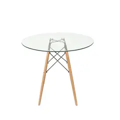 RTA DESIGN - Mesa Redonda 80 cm, en Vidrio Templado