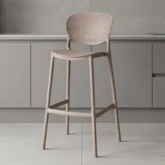 RTA DESIGN - Silla para Bar Río, Color Taupe, Diseño Moderno