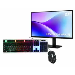 SAMSUNG - MONITOR ESSENTIAL S3 S32GF - 27" FHD - IPS 120HZ- 5MS - Eye Saver Mode - COMBO 2 EN 1