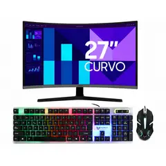 SAMSUNG - MONITOR ESSENTIALl S3 S39GD 27" CURVO - 100HZ FHD - PANEL VA - 4MS + COMBO 2 EN 1