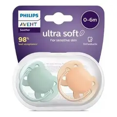 GENERICO - Chupo Entretenedora De Tetina Avent Ultra Soft 0-6 X 2 SCF091/03