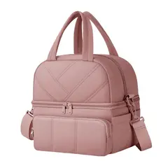 GENERICO - Lonchera Morral Termica Con Multiples Compartimientos Rosa