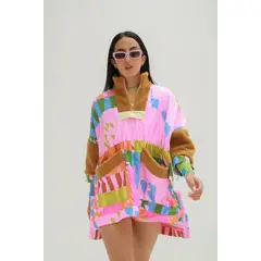 SWIM FAVOURS - Chaqueta Tradewinds Rainbow - Rompevientos oversized
